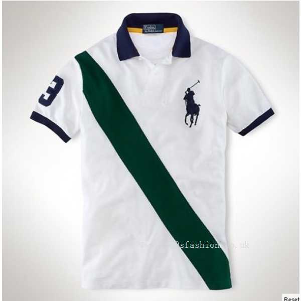 Ralph Lauren Big Pony Green Diagonal Stripes Polo(Cheap,Taste ,Sell ​​well ,hip-huggers)